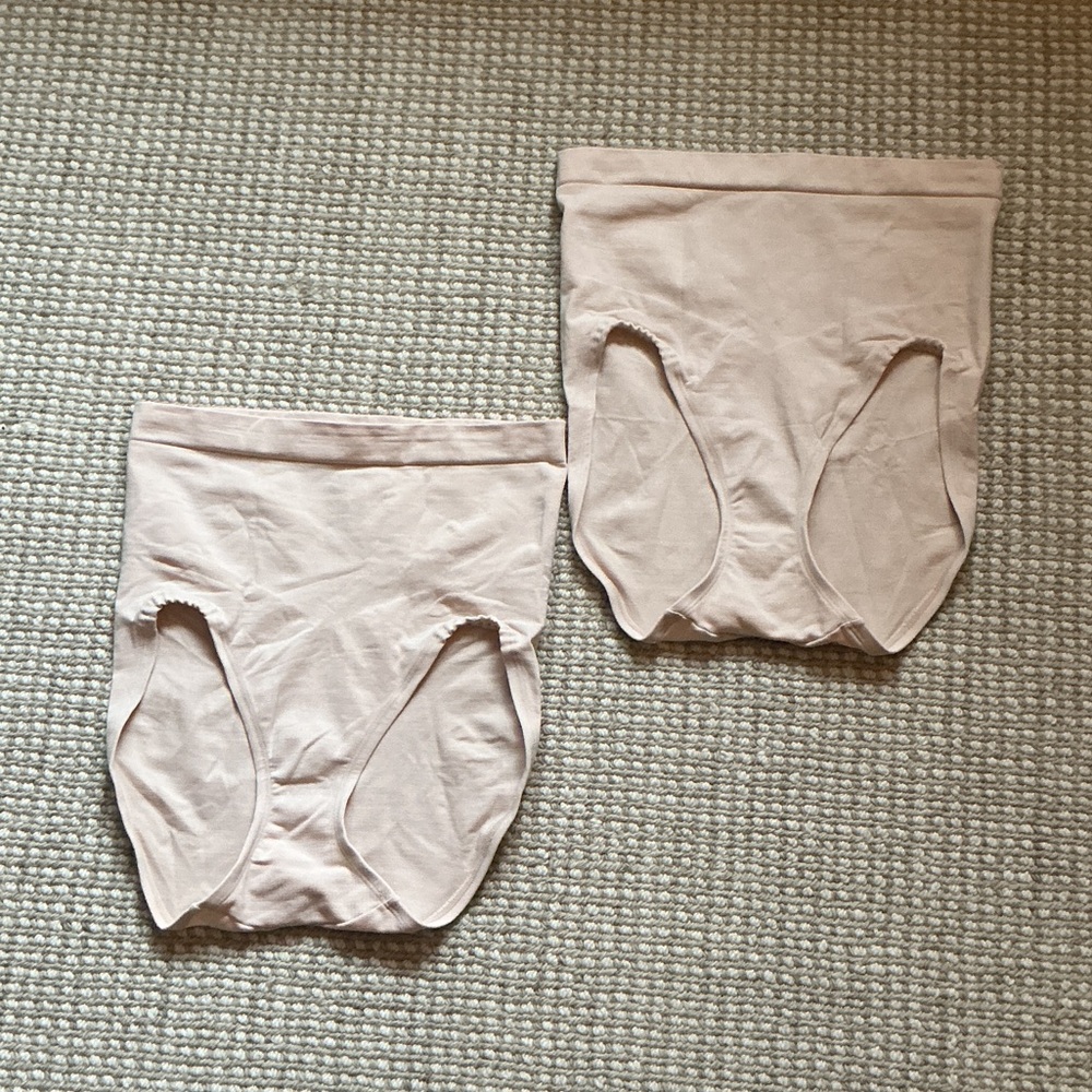 Seamless Nude High-Waist Briefs - 2 Pack